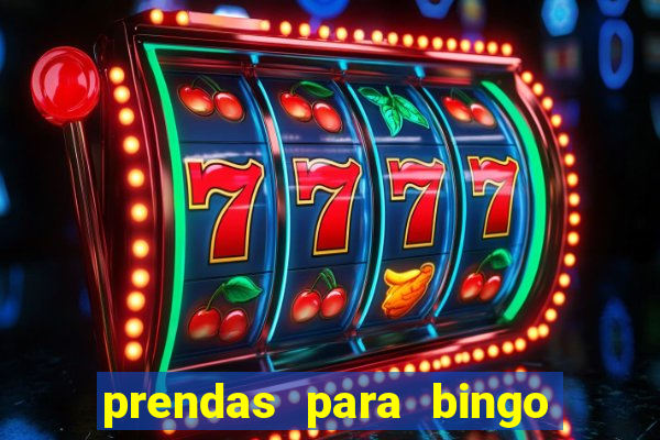 prendas para bingo de natal